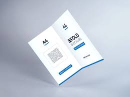 Basic alter with brilliant layers. A4 Bifold Brochure Mockup Template Psd Graphic By Dendysign Creative Fabrica In 2020 Mockup Template Brochure Brochures Mockups