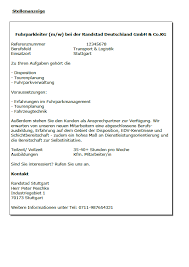 Anschließend öffnen sie diese mit excel oder einem anderen programm zur tabellenbearbeitung. Bewerbung Fuhrparkleiter Ungekundigt Berufserfahrung Sofort Download