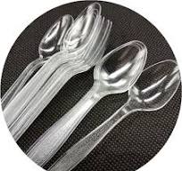 80 pcs Clear Plastic Spoons Heavy Duty Clear Plastic Spoon Tableware and Dinnerware Reusable