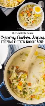 Creamy Chicken Sopas Is Chicken Noodle Soup Filipino Style Packed With Vegetables Chicken And Macaroni It Fill Recipes Healthy Soup Recipes Chowder Recipes
