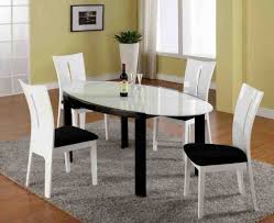 Black And White Dining Table And Chairs Oval Glass Dining Room Table Modern Dining Room Contemporary Dining Room Sets