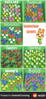 Garden Color Layout Animal Crossing Animal Crossing Game Colorful Garden