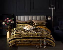 4.4 out of 5 stars. 2019 Ivarose Luxury Bedding Set Black Gold Bed Sheet Set Duvet Cover Set Pillowcase King Queen Size T200706 From Luo09 105 8 Dhgate Com