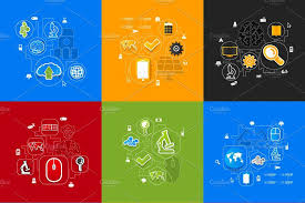 9 Technology Sticker Infographics Sticker Technology Infographics Templates Infographic Background Vintage Templates