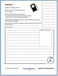 You breakfast what do have for? Creative Writing Worksheets For Any Spelling Words