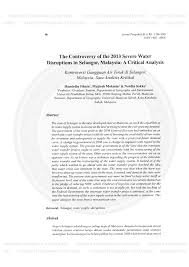 Malaysia's largest water operator, providing safe and drinkable water to about 8.4 million consumers in selangor, kuala lumpur and putrajaya. Pdf The Controversy Of The 2013 Severe Water Disruptions In Selangor Malaysia A Critical Analysis
