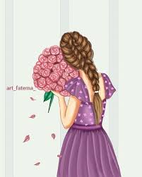 تحبون الورود fashionyista صور كارتونية للحلوات منشن لصديقاتك تشوفهن معك خلفيات وصور جميلة في ا cute girl drawing art girl girly pictures