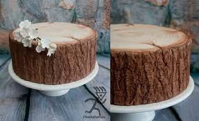 Realistic Hardwood Tree Bark Cake Idee Patisserie Decoration Patisserie Jolis Gateaux