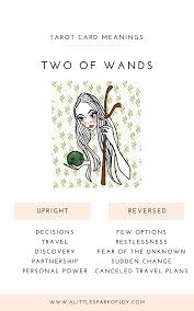 Two Of Wands Tarot Meaning In 2020 Wands Tarot Tarot Meanings Tarot Card Meanings
