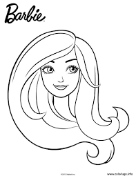 Sa mère y est femme de ménage dans un des palaces. Coloriage Barbie En Portrait Facile Fille Dessin Barbie A Imprimer