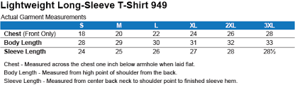 lightweight ls t shirt by anvil