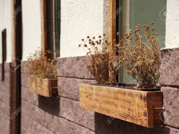 Each window box consists of 5 pieces. Dead Dry Withered Flowers In Wooden Window Box On Wall Stock Photo Picture And Royalty Free Image Image 82617868