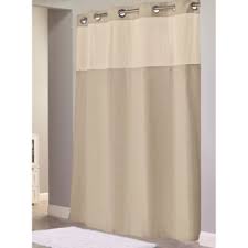 Hookless Waffle 54 Inch X 80 Inch Stall Fabric Shower Curtain And Liner Set In Taupe Bed Hookless Shower Curtain Fabric Shower Curtains Shower Curtain Sizes