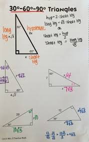 Special Right Triangles Interactive Notebook Page Teaching Geometry Studying Math Math Methods