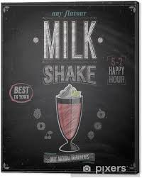 Vintage Milkshake Poster Chalkboard Vector Illustration Canvas Print Pixers We Live To Change In 2021 Milkshake Chalkboard Vector Chalkboard Art Quotes