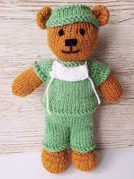 I designed and knit a sweater! Doll Toy Knitting Downloads Little Doctor Bear Knit Pattern