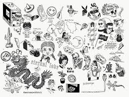 Stick N Poke Collage Small Traditional Tattoo Traditional Tattoo Monster Tattoo