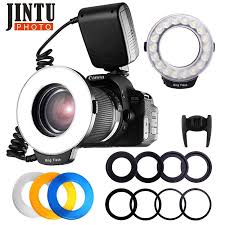 Jintu Rf 550 Macro 48 Led Ring Light For Canon Nikon Pentax Olympus Dslr Cameras 6pcs Adapter Rings 49 77mm Ring Adapter Photographic Lighting Aliexpress