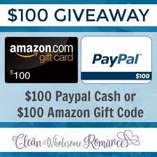 Another paypal account best open and match with the name on the amazon gift card or better still linked with the amazon gift card. 100 Giveaway Enter To Win An Amazon Gift Card Or Paypal Cash Clean Wholesome Romance Paypal Gift Card Amazon Gifts Paypal Cash