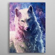 White Wolf Art Metal Poster Print Mk5 Studio Displate Art Cool Artwork Wolf Art
