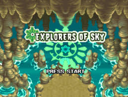 Pokemon Mystery Dungeon Explorers Of Sky Start Screen And Menu Art Pokemon Dungeon Mystery