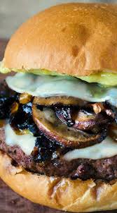I didn't have to do much tweaking from the original recipe, except for leaving out that disgusting celery. Mushroom Burger With Provolone Caramelized Onions And Aioli Go Go Go Gourmet Mushroom Burger Cooking Recipes Food