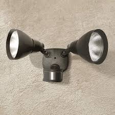 Dusk To Dawn Motion Sensor Black 17 Wide Security Light K6512 Lamps Plus