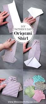 They can also have lots of crafty fun decorating the outside of the father's day shirt. Awesome Origami Shirt Father S Day Card Welcome To Nana S Origami Cards Origami Shirt Card Craft