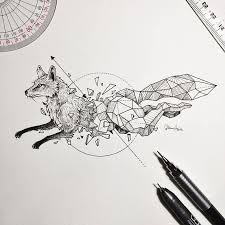 Aesthetic Black And White Geometric Animal Drawings Halfgeometrical Drawings Animals Lovely Fubiz Media Wild Oflovely Half Geometrical Drawings Of Wil Geometric Drawing Geometric Animals Geometric Tattoo
