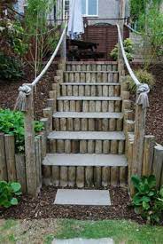 41 Best And Amazing Diy Ideas For Your Garden Decoration Godiygo Com Garden Stairs Diy Backyard Patio Landscape Stairs