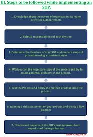 Standard operating procedures are created to make sure all processes can be replicated consistently across your organization. Standard Operating Procedure