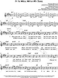 Use the citation below to add these lyrics to your bibliography: Matt Redman It Is Well With My Soul Sheet Music Leadsheet In E Major Transposable Download Print Sku Mn0150795