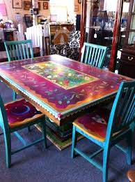 Bohemian Style Furniture For Sale Boho Chic Furniture And Accessories Gorgeous Hand Painted Table And Funky Painted Furniture Painted Furniture Boho Furniture