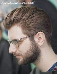 10 Classic Medium Length Swept Back Hairstyle Mens Slicked Back Hairstyles Slicked Back Hair Straight Hairstyles