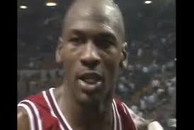 Michael Jordan gets interviewed immediately after hitting 'The Shot' over Craig  Ehlo to win Game 5 of the EC First Round series of the 1989 NBA Playoffs. :  r/nba