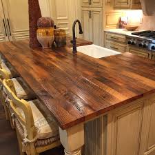 Reclaimed Wood Island Top Farm House Sink Wood Countertops Kitchen Island Kitchen Island Countertop Wood Countertops Kitchen