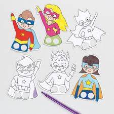 marionettes a decorer baker ross france theme super heros marionnettes doigts jeux coloriage de l&#x00027;esprit saint