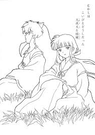 Printable inuyasha and kagome coloring pages. Inuyasha Coloring Pages