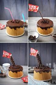 Layer Cake Chocolat Caramel En 2 Versions Amuses Bouche Gateau Kitkat Gateau Recette Dessert
