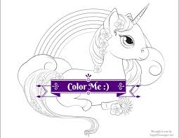 Online coloring > rainbows, unicorns. Unicorn Pony Rainbow Coloring Page