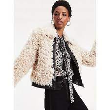 Zendaya Short Shearling Biker Jacket Tommy Hilfiger Jackets For Women Coats Jackets Women Women