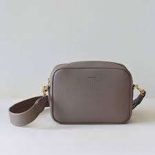 The bag that is grace. Vegan Bags Angela Roi Grace Crossbody Light Mud Gray Ethical Gallery Angela Roi Crossbody Eco Bag