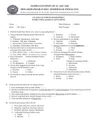 Informasi pendidikan | penilaian akhir tahun (pat) atau dulu dikenal dengan ulangan akhir semester 2 (uas). Soal Uts Bahasa Arab Ii Madin