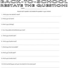 Back To School Restate The Question This Or That Questions Improve Writing Intermediate Reading