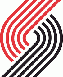The original logo between 1970 and 1990 had five red pinwheel lines and five black pinwheel lines, with portland above the logo and trail blazers below it. Portland Trail Blazers