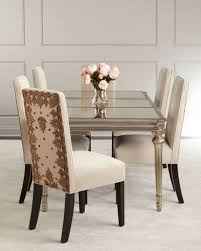 Fabric Dining Chairs With Contrast Fabric On Host And Hostess Handcrafted Dining Table Dining Chairs Handmade Dining Table