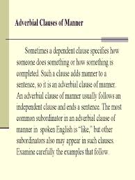 Adverbial clause of manner worksheet. Adv Manner Clause Sentence Linguistics