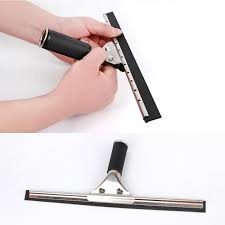 Before cleaning any windows, make sure curtains or blinds are safely out of the way or taken down where possible. Shower Screen Mirror Window Cleaning Squeegee Double Blade Cleaner Smear Free Ne