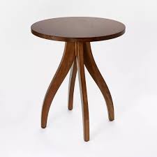 Surfside Round Wood Accent Table With Curved Legs Threshold Designed With Studio Mcgee Target In 2021 Round Wood Accent Table Wood Accent Table Wood End Tables