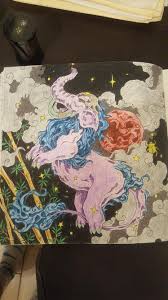 Today, i want to introduse you to a coloring book already painted by me. Mythomorphia Night Elephant Coloring